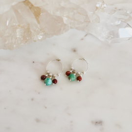Turquoise oorbellen