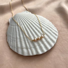 Parel ketting met roze parels