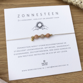 Zonnesteen en maansteen armbandje