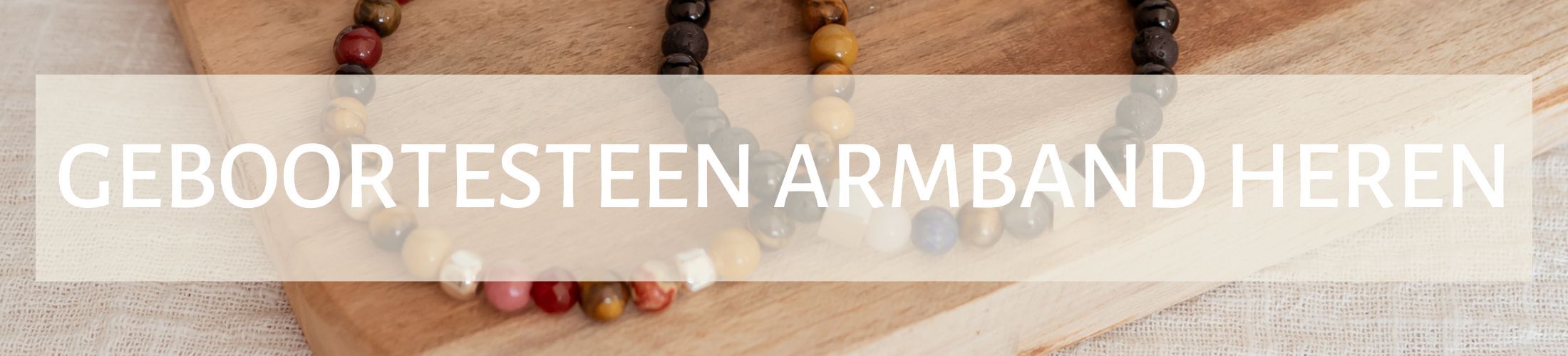 geboortesteen armband heren
