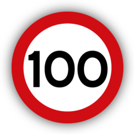 Stickers Maximaal 100 km per uur