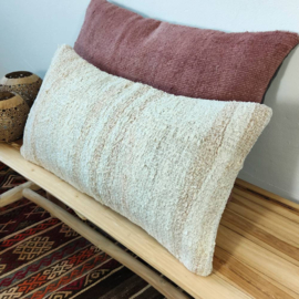 Hennep kussen naturel 30x60