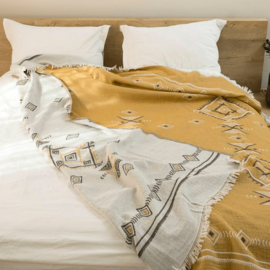 Reversible plaid Ethnic Senf