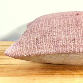 Hennep kussen roze 30x60