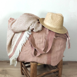 Beach bag leinen nude