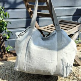 Linnen beach bag sage