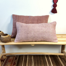 Hennep kussen roze 30x60