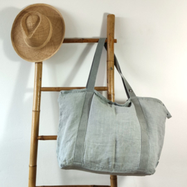 Beach bag leinen sage