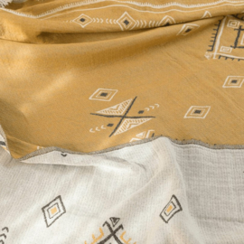 Reversible plaid Ethnic Senf