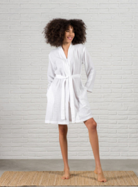 Kimono mousseline wit