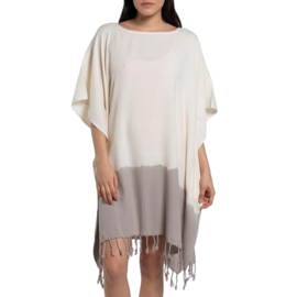 Kaftan / tuniek Dip-dye taupe