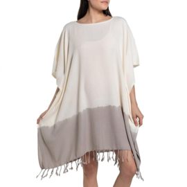 Tunica dip-dye Taupe mit Bambus