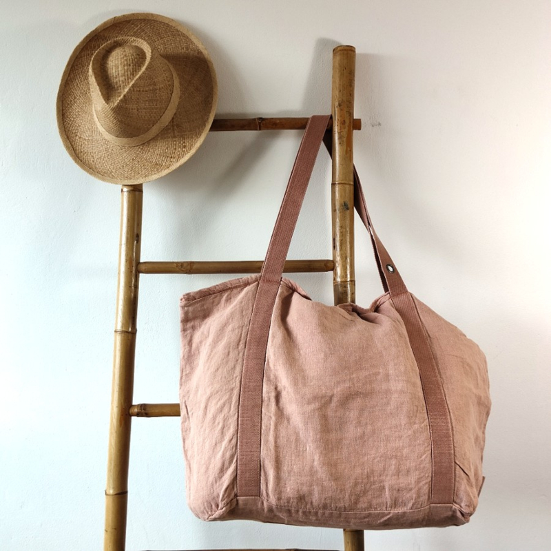 Stonewashed Boho tas Hamamdoek Kwastjes Wasbaar Rits Binnenvak Yazgibi