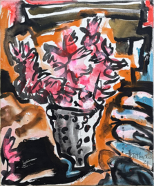 Zwartwit vaas 50x60cm