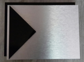 Huisnaambord 20x15 cm RVS look (Plexiglas)