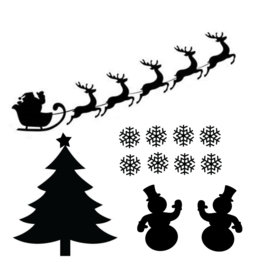 Uitbreiding raamsticker sint naar kerst