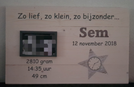 Houten wandbord 60x40