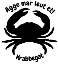 Raamsticker Krab 'Agge mar leut et'