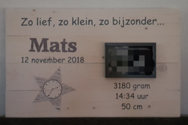 Houten wandbord 60x40