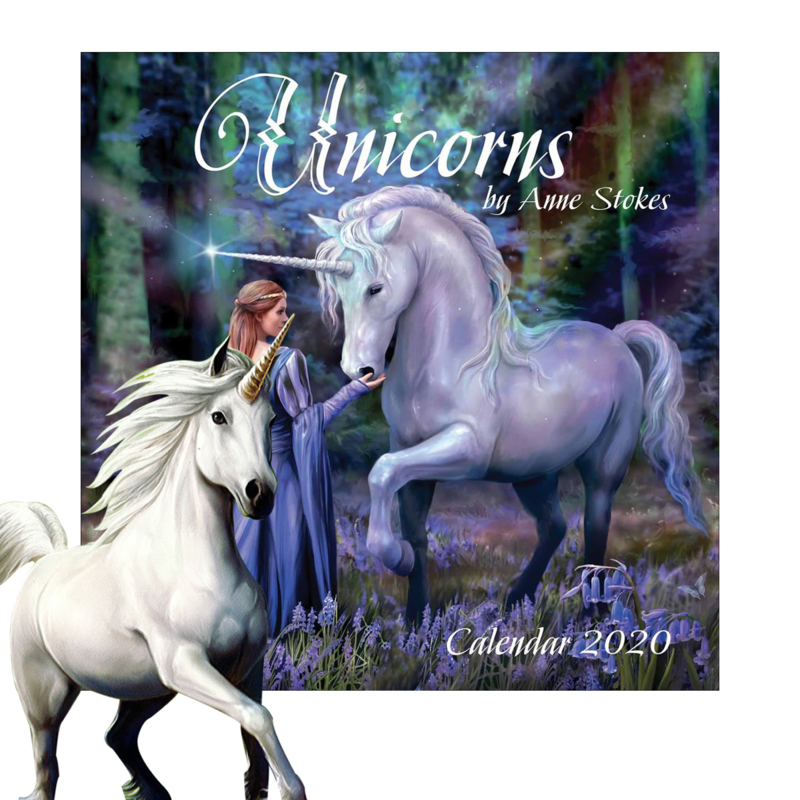 anne-stokes-kalender-2020-unicorns-eenhoorns-boeken-kleurboeken