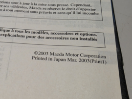 Mazda MX5 MX-5 origineel Frans instructie boekje 8R88 voor de NBFL uit 2003