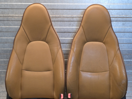 Set Leder Stoelen met tonneacover Impuls Camel voor een Mazda MX-5 NBFL/NB/NA