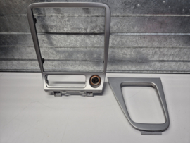 Set 2x Frame silver middenpaneel dashboard gebruikt Mazda MX5 NB/NBFL