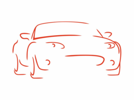 Sticker Car Outline rood NC | Mazda MX5 MX-5
