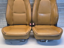 Set Leder Stoelen met tonneacover Impuls Camel voor een Mazda MX-5 NBFL/NB/NA