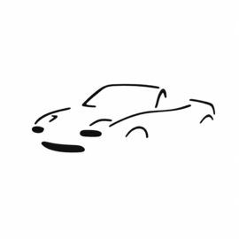 Sticker Car outline zwart | Mazda MX5 MX-5 NA