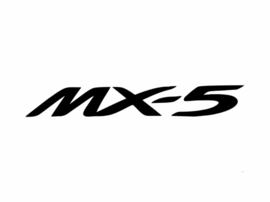 Sticker Logo MX-5 Zwart | Mazda MX5 MX-5