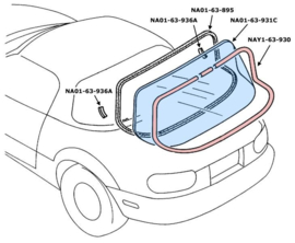 Mazda MX5 MX-5 Hardtop Sierlijst Origineel