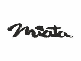 Sticker Logo Miata Zwart | Mazda MX5 MX-5