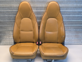 Set Leder Stoelen met tonneacover Impuls Camel voor een Mazda MX-5 NBFL/NB/NA