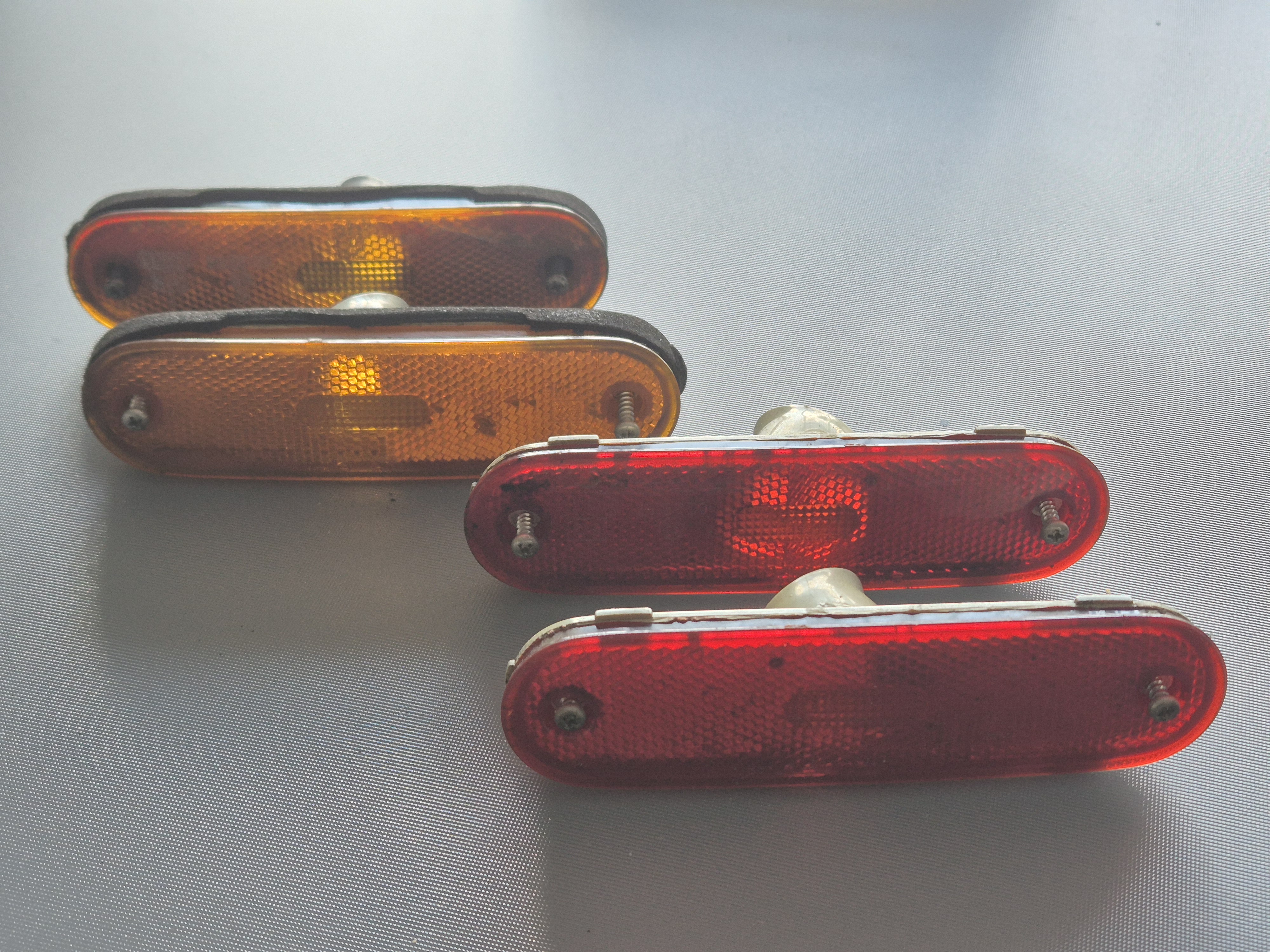 Set Reflectoren Oranje Rood gebruikt origineel Mazda MX-5 NA Miata