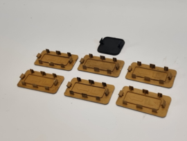 Set 7x Dashboard Afdekplaatje Camel gebruikt voor Mazda MX-5 NBFL