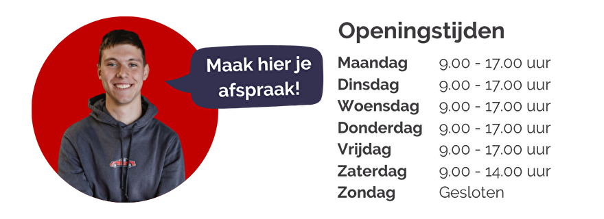 Openingstijden MX5Winkel op afspraak