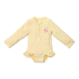 Little Dutch Badpak Lange Mouw - Ocean Treasures Geel