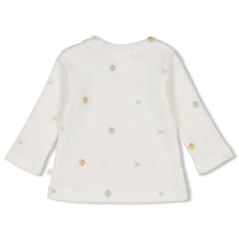 Feetje Longsleeve Rib AOP Offwhite - Autumn Sweetness