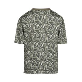 Koko Noko T-Shirt Loose Fit Dropped Shoulder - Faded Green