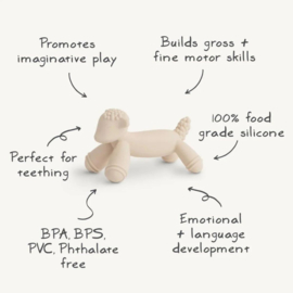 Mushie Figurine Teethers Lamb - Shifting Sand
