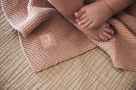 Jollein - Baby Deken Ledikant 100x150cm Basic Knit - Wild Rose