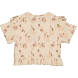 Levv Shirt Shai - AOP Pink Leaves
