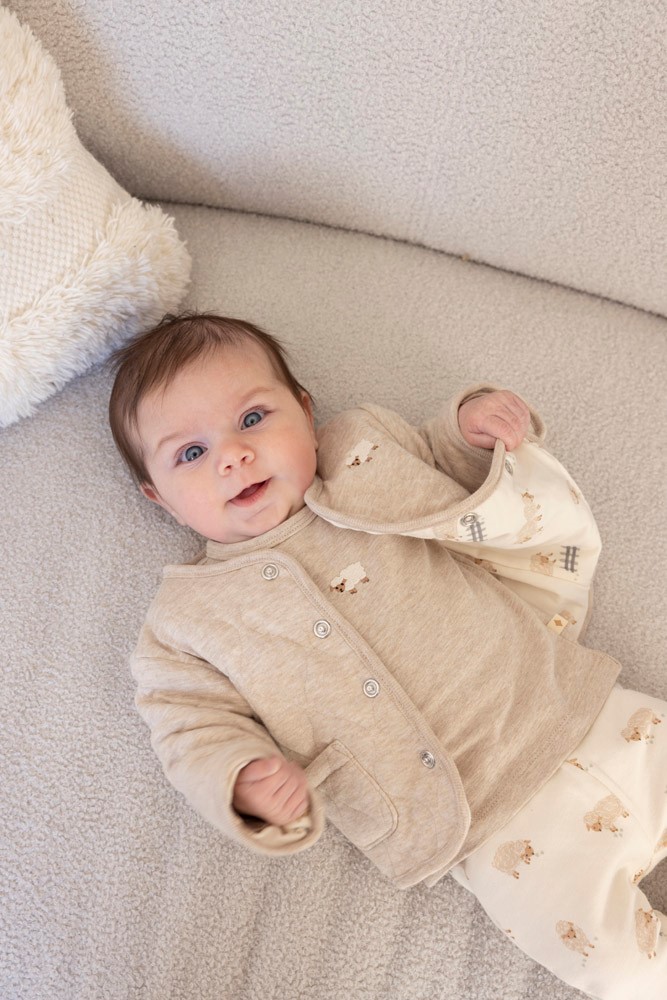 Feetje Longsleeve Taupe Melange - Sleepy Sheepy