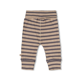 Feetje Broek Rib met Streep Taupe Melange - Camp Wilderness