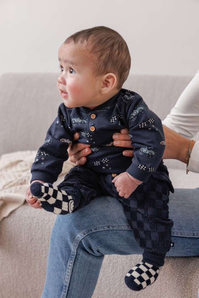Feetje Sweater AOP Marine - Let's Go