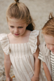 Levv dress Sammy - AOP Taupe Stripe