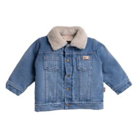 Bess Jacket Denim Teddy - Stone Wash