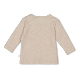 Feetje Longsleeve Rib Taupe Melange - Dear Autumn