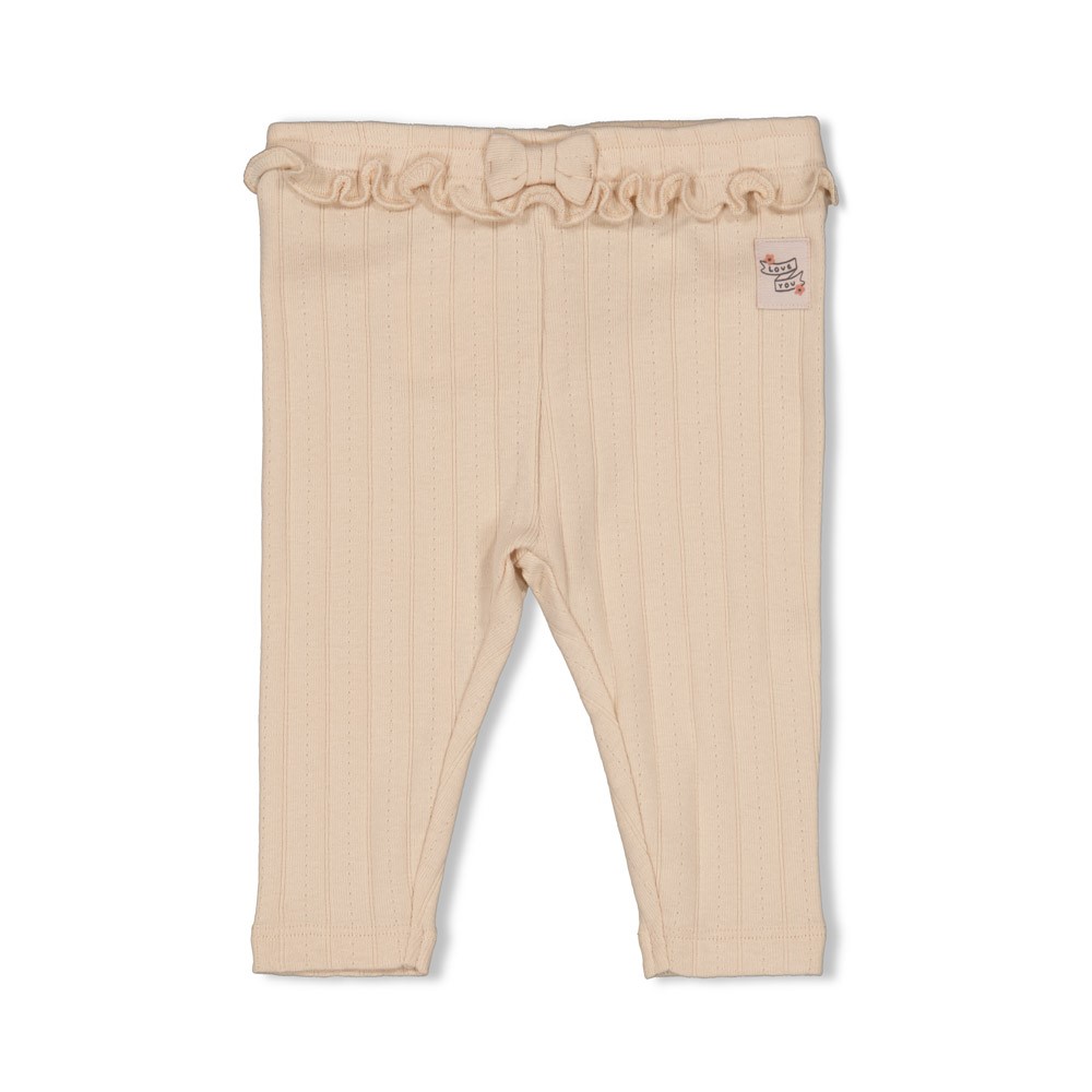 Feetje legging Pointelle Rib Offwhite - Woodland Bloom